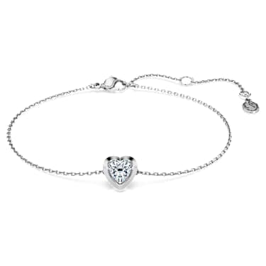 Eternity bracelet, Lab-grown diamonds 0.5 ct tw, Heart shape, Sterling silver image 6