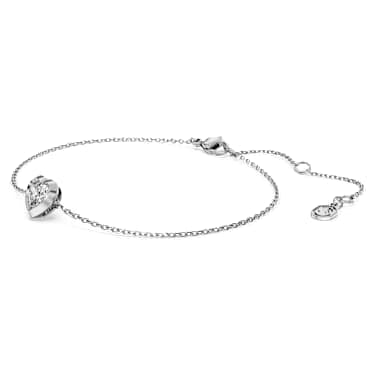 Eternity bracelet, Lab-grown diamonds 0.5 ct tw, Heart shape, Sterling silver image 2
