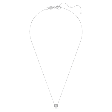 Eternity halo solitaire pendant, Lab-grown diamonds 0.23 ct tw, Round shape, Sterling silver image 2