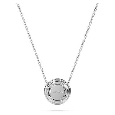 Eternity halo solitaire pendant, Lab-grown diamonds 0.59 ct tw, Round shape, 14K white gold image 4