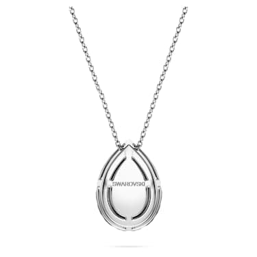 Eternity halo solitaire pendant, Lab-grown diamonds 1 ct tw, Pear shape, 14K white gold image 4