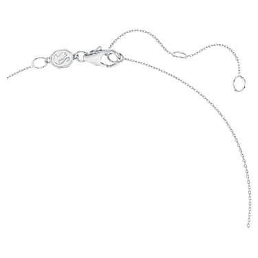 Eternity halo solitaire pendant, Lab-grown diamonds 1 ct tw, Round shape, 14K white gold image 3