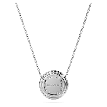 Eternity halo solitaire pendant, Lab-grown diamonds 1 ct tw, Round shape, 14K white gold image 4
