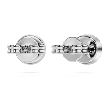 Eternity halo stud earrings, Lab-grown diamonds 0.45 ct tw, Round shape, Sterling silver image 4
