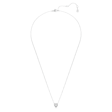 Eternity pendant, Lab-grown diamonds 0.5 ct tw, Heart shape, Sterling silver image 2
