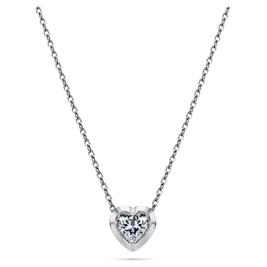 Eternity pendant, Lab-grown diamonds 0.5 ct tw, Heart shape, Sterling silver image 6