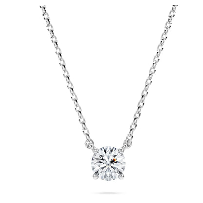 Eternity pendant, Lab-grown diamonds 0.5 ct tw, Round shape, Sterling silver image 1