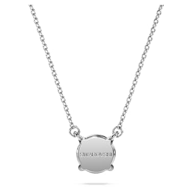 Eternity solitaire pendant, Lab-grown diamonds 1 ct tw, Round shape, 14K white gold image 4