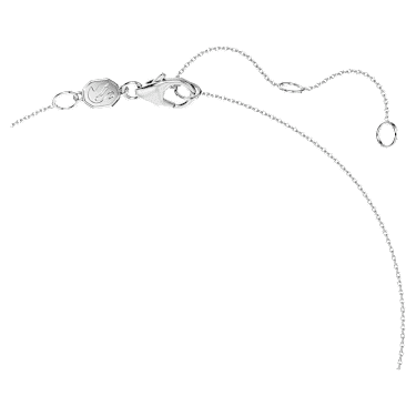 Eternity solitaire pendant, Lab-grown diamonds 1 ct tw, Round shape, 14K white gold image 3