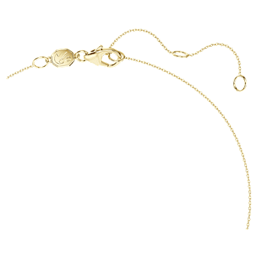 Eternity solitaire pendant, Lab-grown diamonds 1 ct tw, Round shape, 14K yellow gold image 3