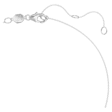 Eternity solitaire pendant, Lab-grown diamonds 2 ct tw, Round shape, 14K white gold image 3