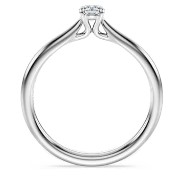 Eternity solitaire ring, Lab-grown diamonds 0.25 ct tw, Round shape, Sterling silver image 4