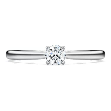 Eternity solitaire ring, Lab-grown diamonds 0.25 ct tw, Round shape, Sterling silver image 2