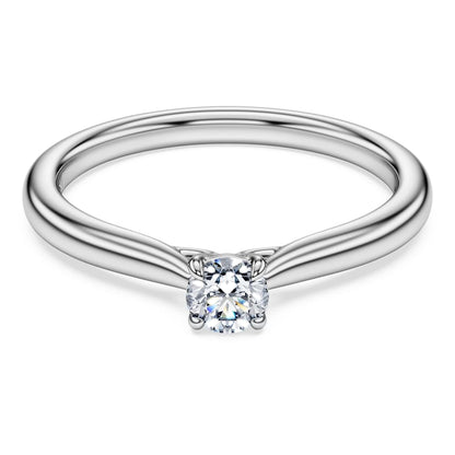 Eternity solitaire ring, Lab-grown diamonds 0.25 ct tw, Round shape, Sterling silver image 1