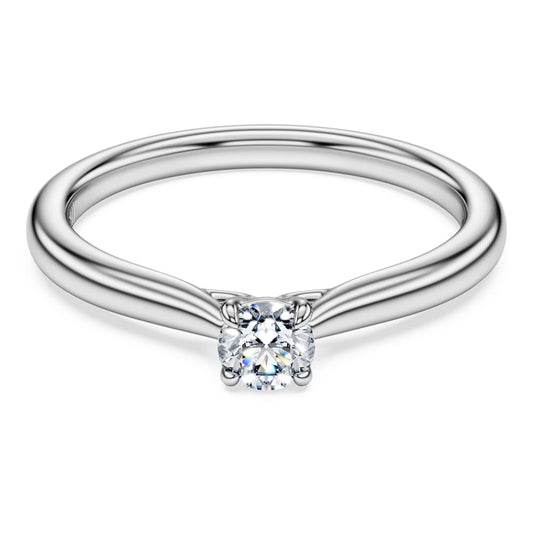 Eternity solitaire ring, Lab-grown diamonds 0.25 ct tw, Round shape, Sterling silver image 1