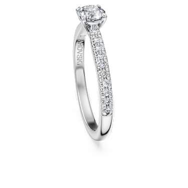 Eternity solitaire ring, Lab-grown diamonds 0.7 ct tw, Round shape, 14K white gold image 3
