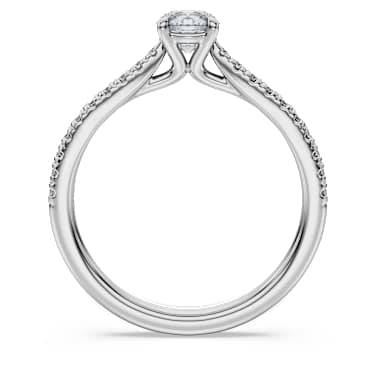 Eternity solitaire ring, Lab-grown diamonds 0.7 ct tw, Round shape, 14K white gold image 4