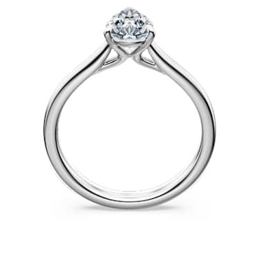 Eternity solitaire ring, Lab-grown diamonds 1 ct tw, Pear shape, 14K white gold image 4