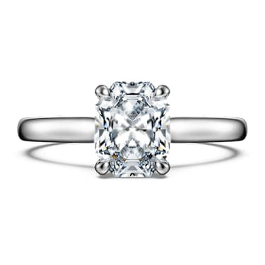 Eternity solitaire ring, Lab-grown diamonds 1.0 ct tw, Octagon shape, 14K white gold image 2