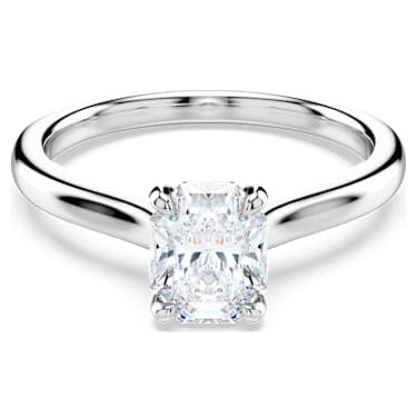 Eternity solitaire ring, Lab-grown diamonds 1.0 ct tw, Octagon shape, 14K white gold image 6