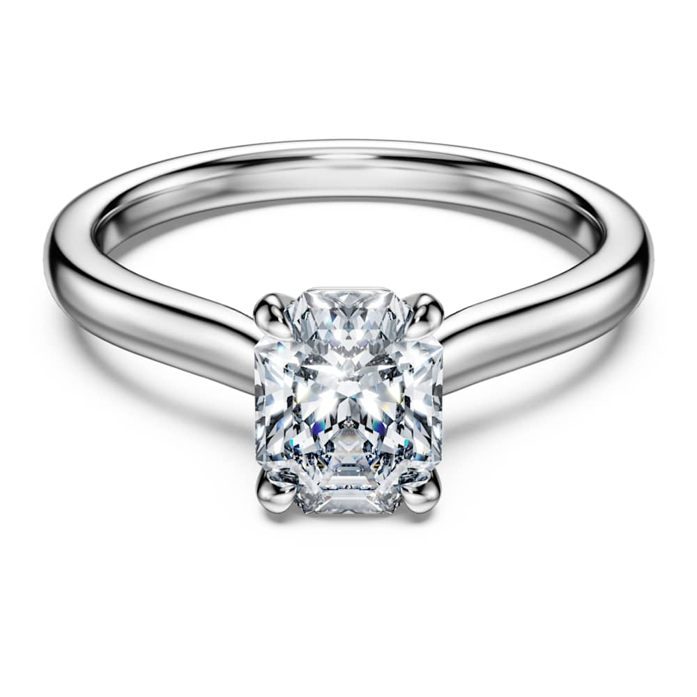 Eternity solitaire ring, Lab-grown diamonds 1.0 ct tw, Octagon shape, 14K white gold image 1