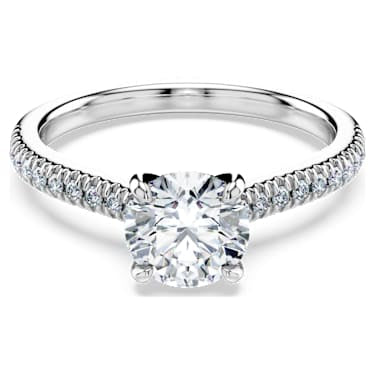 Eternity solitaire ring, Lab-grown diamonds 1.2 ct tw, Round shape, 14K white gold image 6