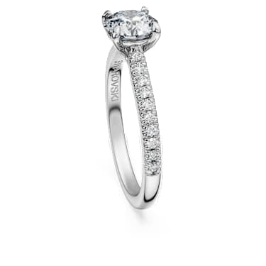 Eternity solitaire ring, Lab-grown diamonds 1.2 ct tw, Round shape, 14K white gold image 3