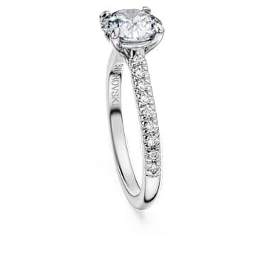 Eternity solitaire ring, Lab-grown diamonds 1.7 ct tw, Round shape, 14K white gold image 3