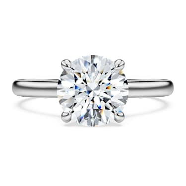 Eternity solitaire ring, Lab-grown diamonds 2 ct tw, Round shape, 14K white gold image 2