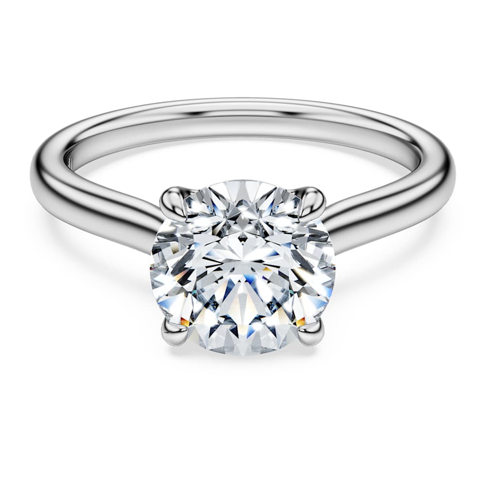 Eternity solitaire ring, Lab-grown diamonds 2 ct tw, Round shape, 14K white gold image 1