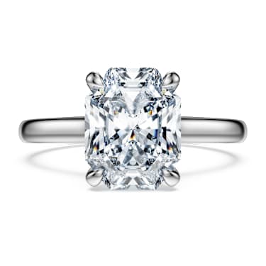 Eternity solitaire ring, Lab-grown diamonds 2.0 ct tw, Octagon shape, 14K white gold image 2
