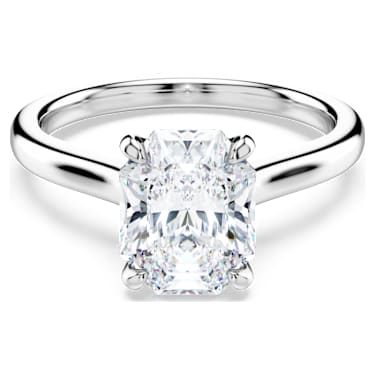 Eternity solitaire ring, Lab-grown diamonds 2.0 ct tw, Octagon shape, 14K white gold image 6