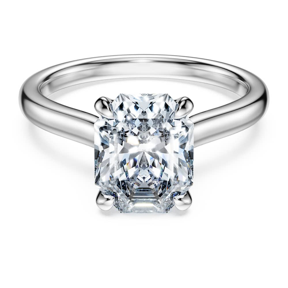 Eternity solitaire ring, Lab-grown diamonds 2.0 ct tw, Octagon shape, 14K white gold image 1