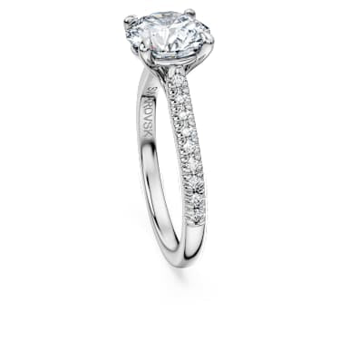 Eternity solitaire ring, Lab-grown diamonds 2.2 ct tw, Round shape, 14K white gold image 3