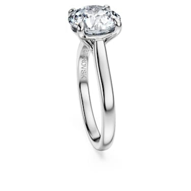 Eternity solitaire ring, Lab-grown diamonds 3 ct tw, Round shape, 14K white gold image 3