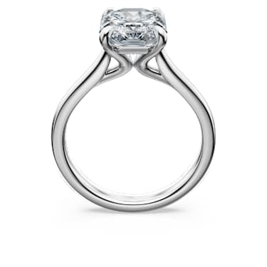 Eternity solitaire ring, Lab-grown diamonds 3.0 ct tw, Octagon shape, 14K white gold image 4