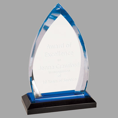 7.75" Oval Impress Acrylic Award – item IMP601BU