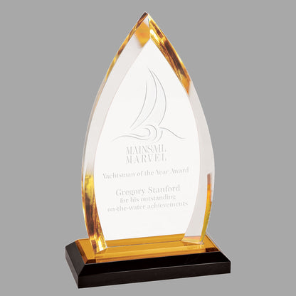 8.75" Oval Impress Acrylic Award – item IMP602G